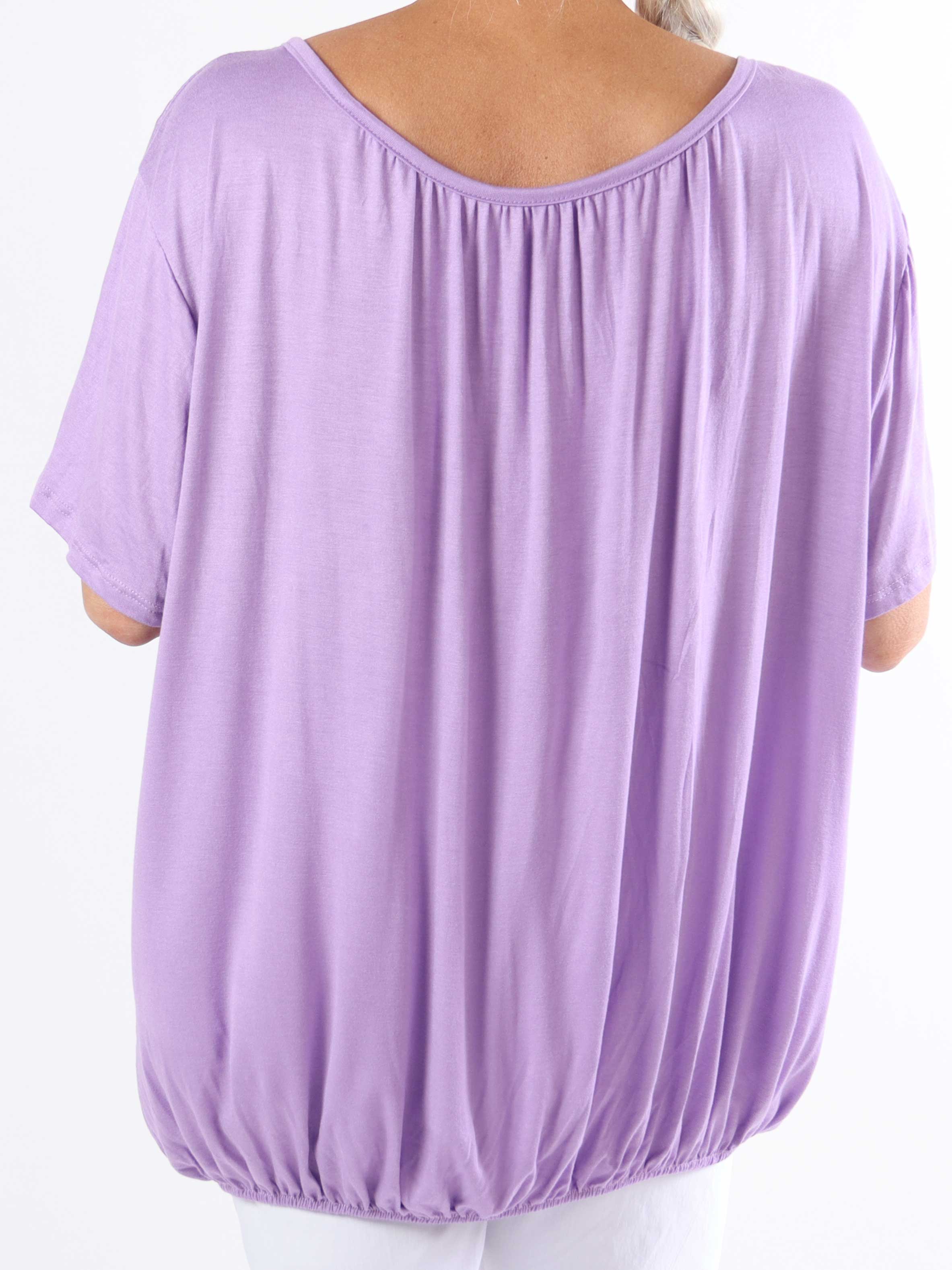 Miracle t-shirt - Basis t-shirt i plus size med elastik forneden (bestseller)